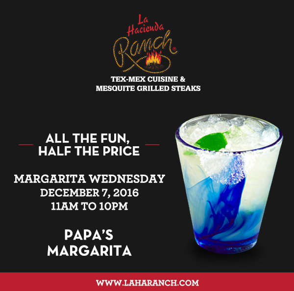 Margarita Wednesdays
							www.laharanch.com