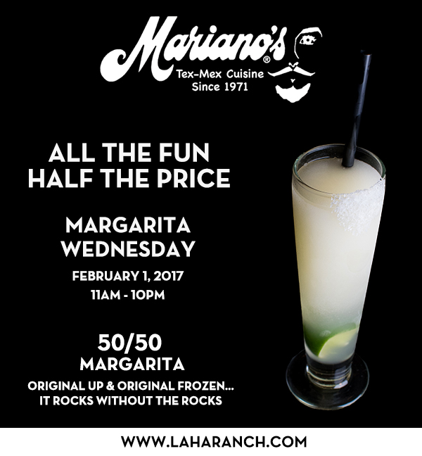 Margarita Wednesdays
							www.laharanch.com