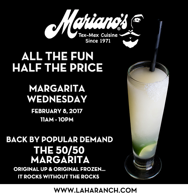 Margarita Wednesdays
							www.laharanch.com