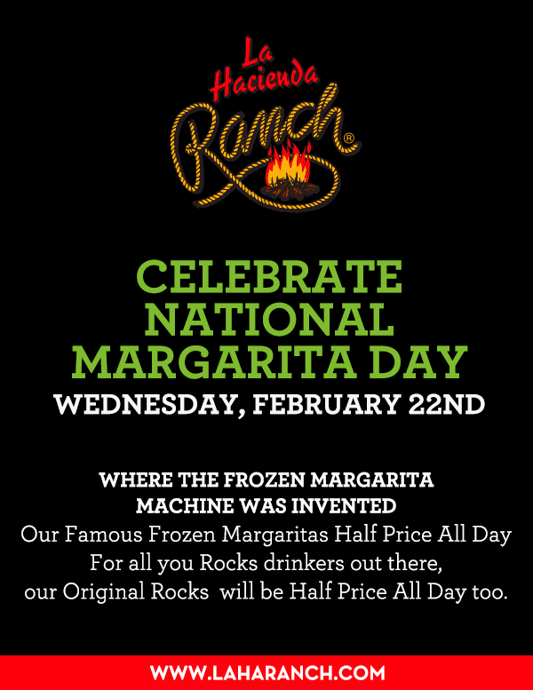 Margarita Wednesdays
							www.laharanch.com