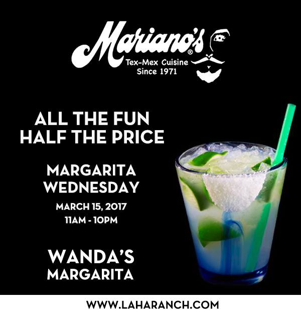 Margarita Wednesdays
							www.laharanch.com
