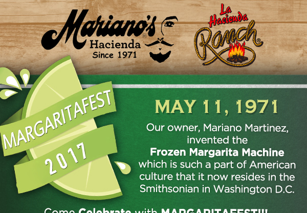 Margaritafest
							 May 5th - 11th
							 See image for full details
