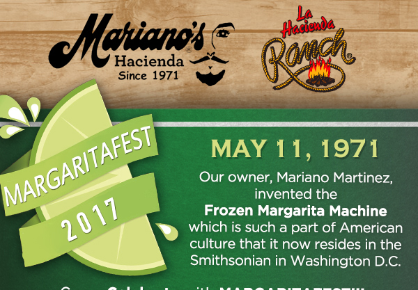 Margaritafest
							 May 5th - 11th
							 See image for full details