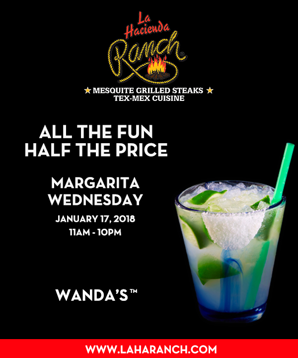 Margarita Wednesdays
							www.laharanch.com