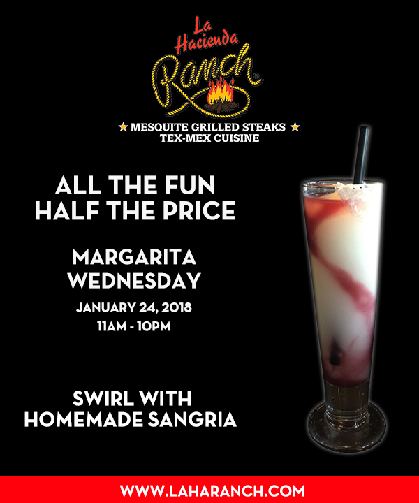 Margarita Wednesdays
							www.laharanch.com