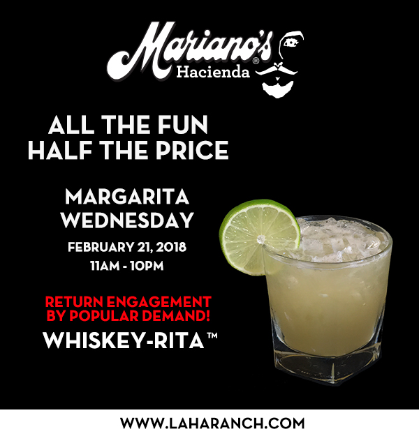 Margarita Wednesdays
							www.laharanch.com