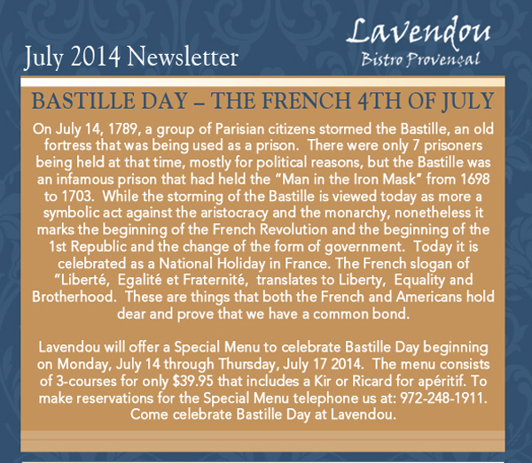 Bastille Day - The French 4th of July