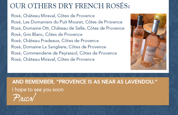 Looking for the perfect place to host your graduation party,
							 bridal or baby shower?
							 See image for article
							 
							 And remember, Provence is as near as Lavendou
							 I hope to see you soon
							 Pascal