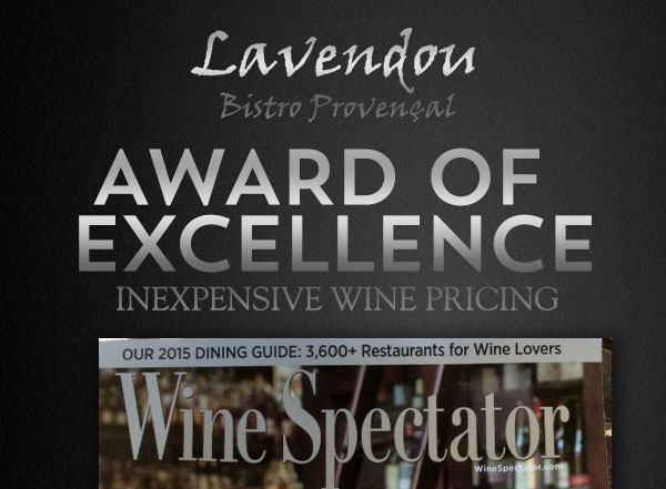 Award of Excellence
							 Inexpensive Wine Pricing
							 See image for details