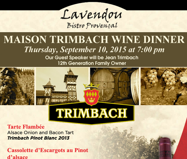 Maison Trimbach Wine Dinner	
							See image for details