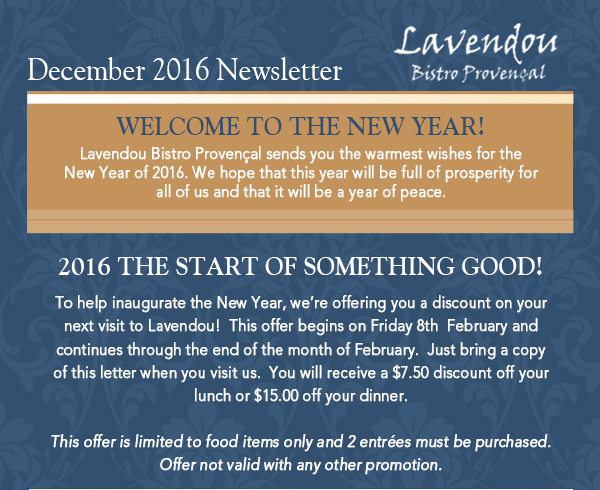 January Newsletter
							 See image for article