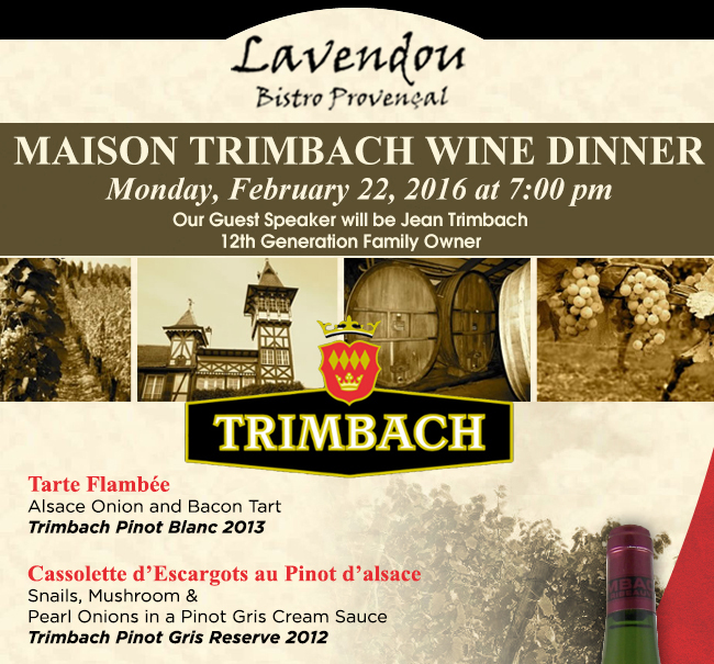 Maison Trimbach Wine Dinner
							 See image for details