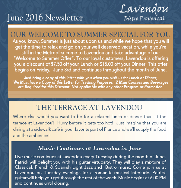 June Newsletter
							 See image for article