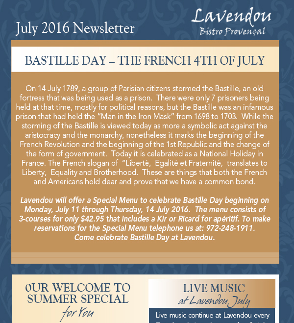 July Newsletter
							 See image for article