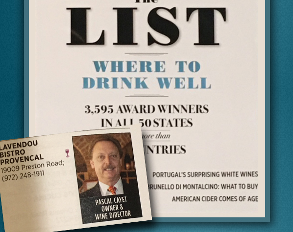 Wine Spectator
							 The List - Where to Drink Well
							 See image for details
