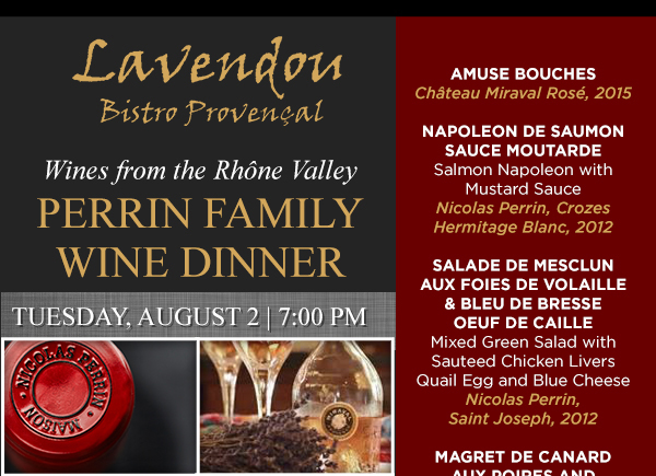 Perrin Family Wine Dinner
							 See image for details