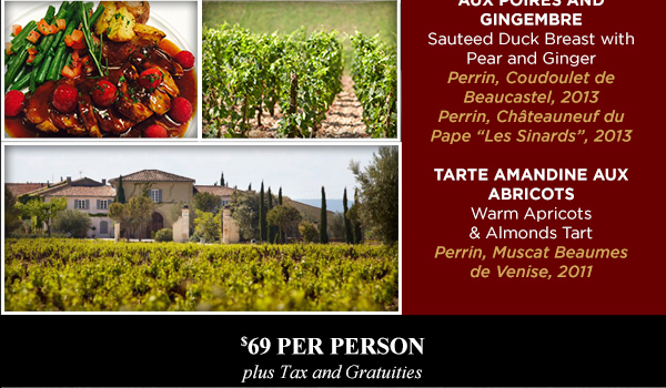 $69 per person plus tax and gratuities
							 See image for details