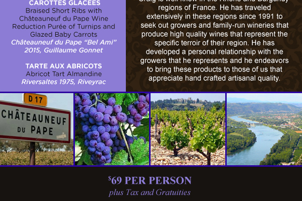 $69 per person plus tax and gratuity
							 See image for details
