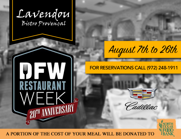DFW Restaurant Week
							See image for details