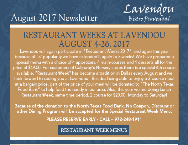 Lavendou Newsletter
							 See image for articles