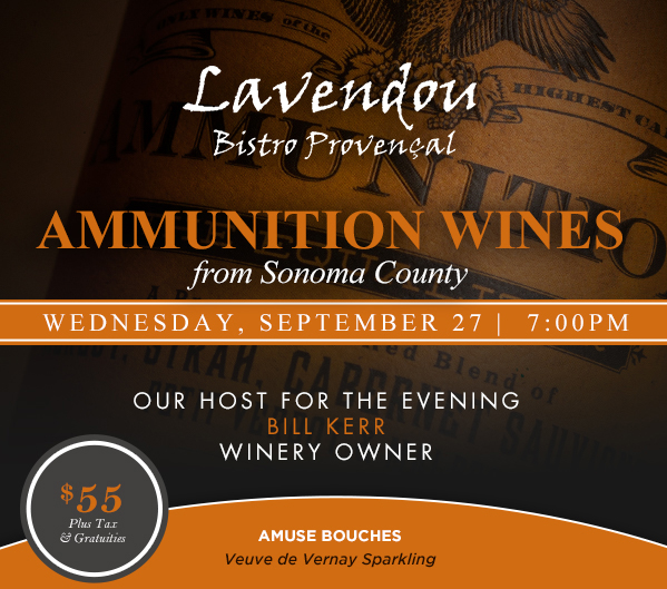 Ammunition Wines Dinner
							 See image for details