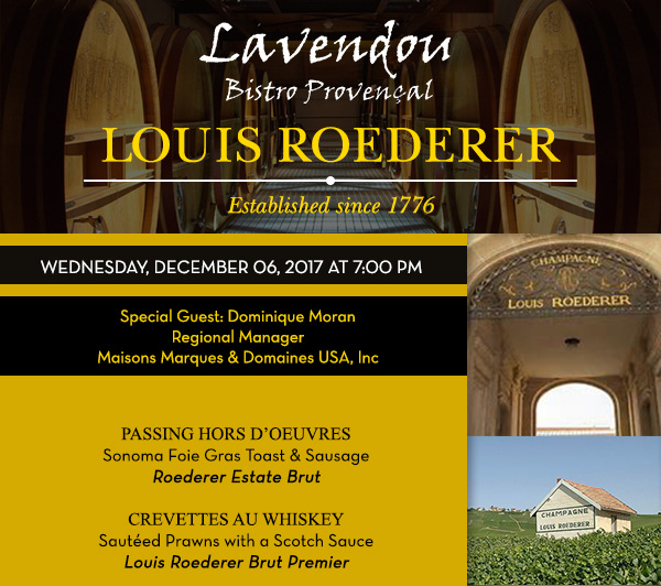 Louis Roederer Wine Dinner
							 See image for details