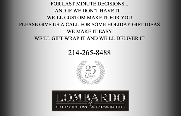 For last minute decisions...
							See image for details