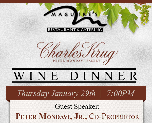 Charles Krug Wine Dinner
							See image for details