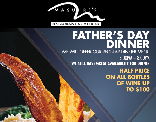 Father's Day Brunch
							 10am - 3pm
							 See image for full details