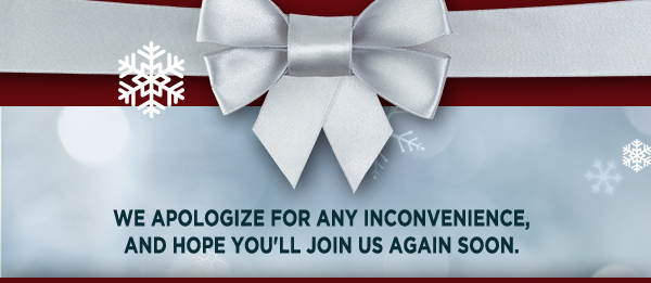 We hope you'll join us again soon
							 See image for full details