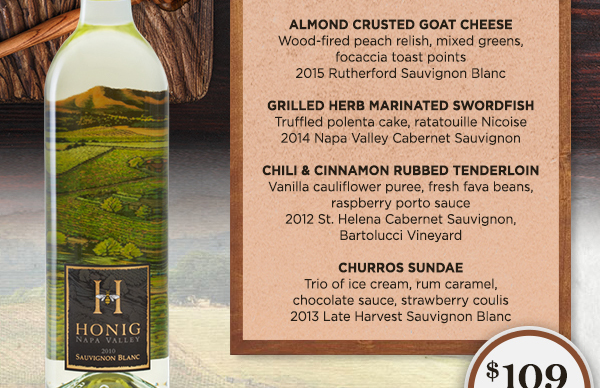 $109 per person plus tax and gratuity
							 See image for full details