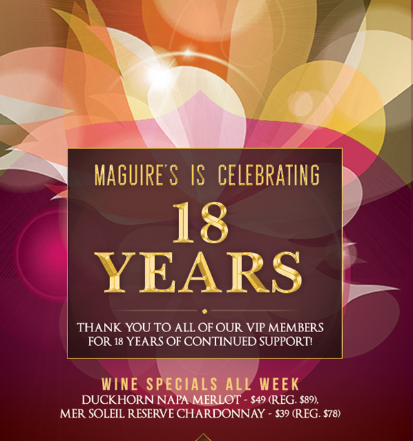 Celebrate our Anniversary with Specials All Week
							 See image for full details