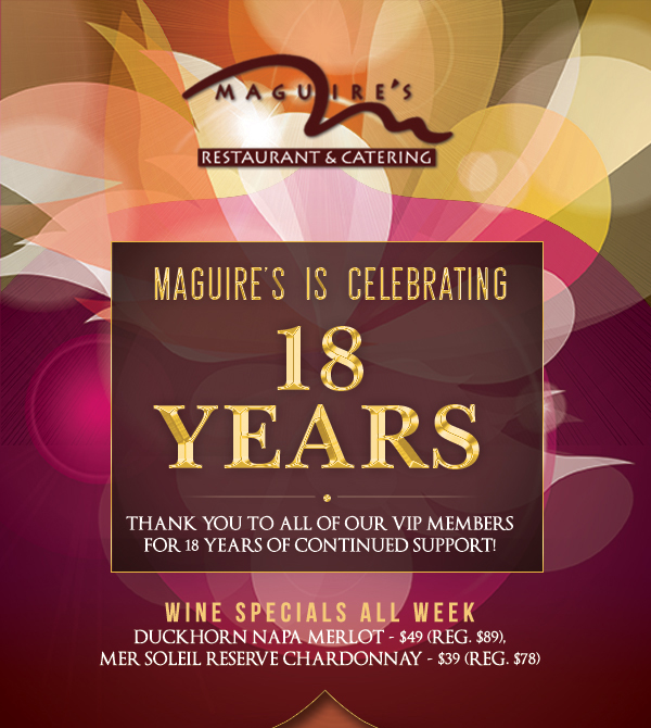 Celebrate our Anniversary with Specials All Week
							 See image for full details