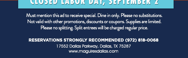 www.maguiresdallas.com
								 See image for full details
