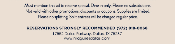 www.maguiresdallas.com
								 See image for full details