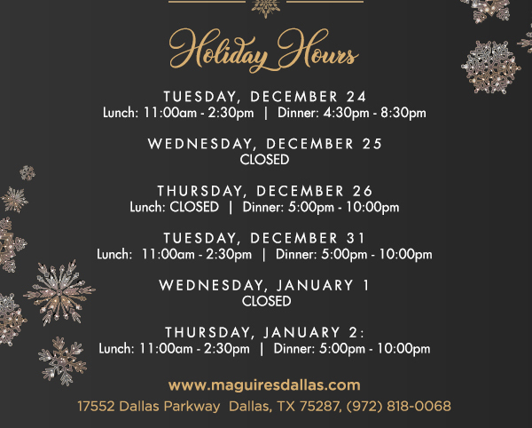 www.maguiresdallas.com
								 See image for full details