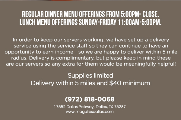 www.maguiresdallas.com
								 See image for full details