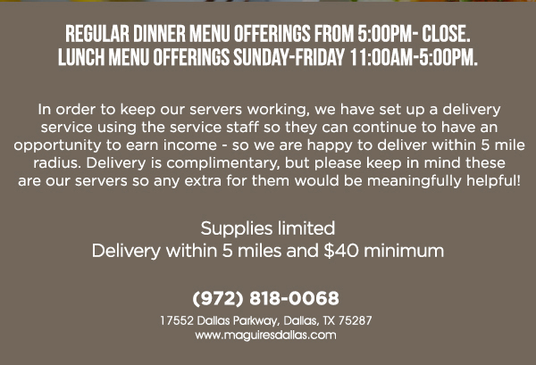 www.maguiresdallas.com
								 See image for full details