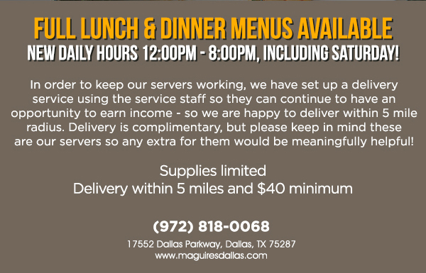 www.maguiresdallas.com
								 See image for full details