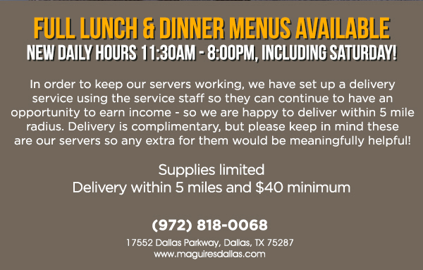www.maguiresdallas.com
								 See image for full details