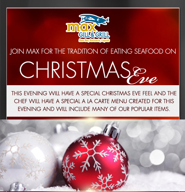 Join Max for Christmas Eve
							See image for full details