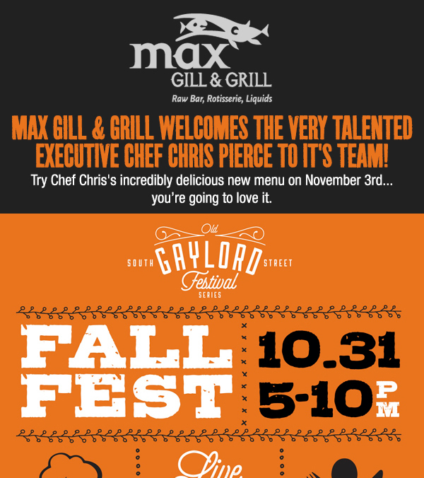Fallfest
							 10.31 5-10pm
							 See image for full details