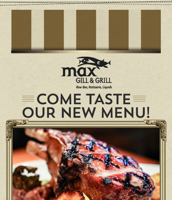 Come taste our new menu!
							 See image for full details