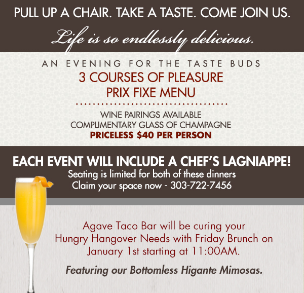 NYE Dinner
							 See image for full details