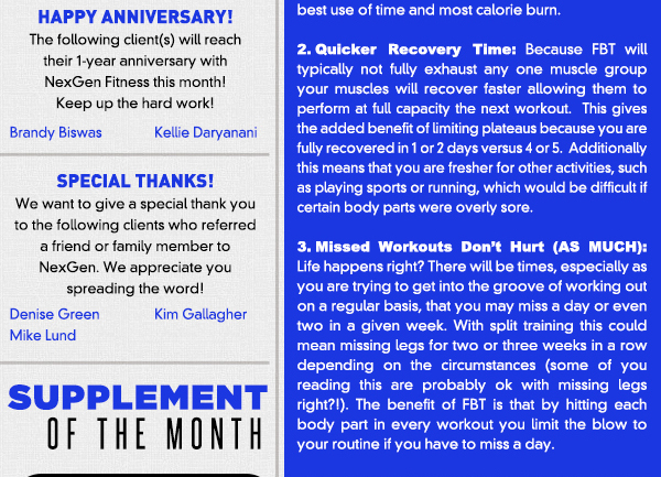 Starting Out
							 Full Body vs. Split Routines
							 See image for article