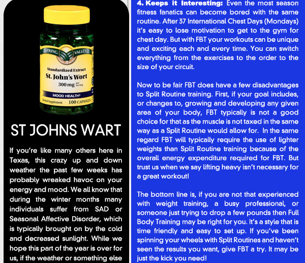 Supplement of the Month - St. John's Wart
							 See image for article
							
							Happy Anniversary! - See image for article