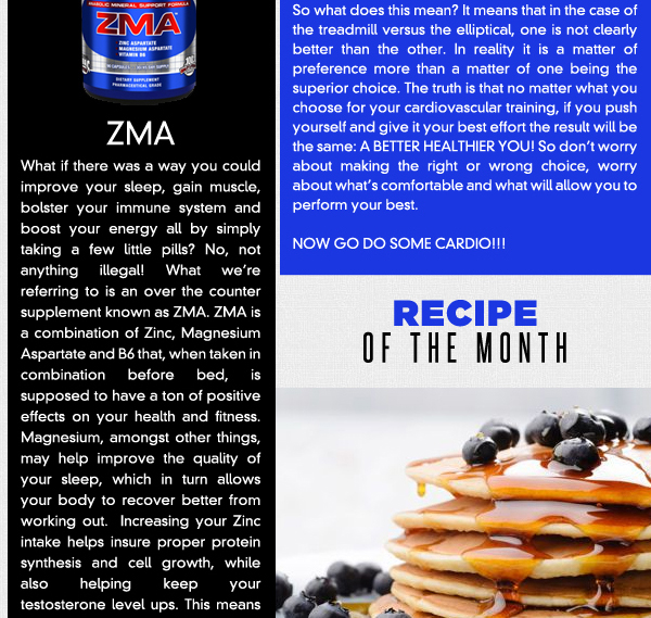 Supplement of the Month - ZMA
							 See image for article
							
							Happy Anniversary! - See image for article