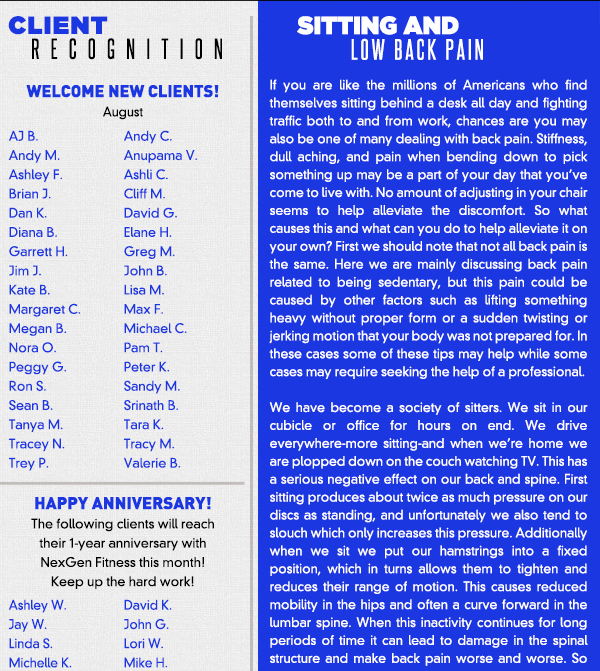 Client Recognition
							See image for full details