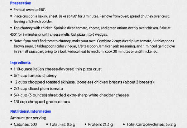 Recipe of the Month
							See image for recipe