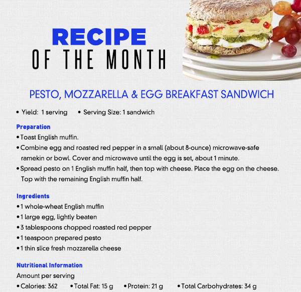 Recipe of the Month
							See image for recipe